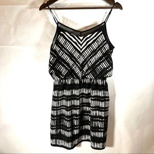 EXPRESS | Women Black & White Spaghetti Strap Dress | S